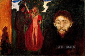 Expresionismo Painting - Los celos 1895 Edvard Munch Expresionismo